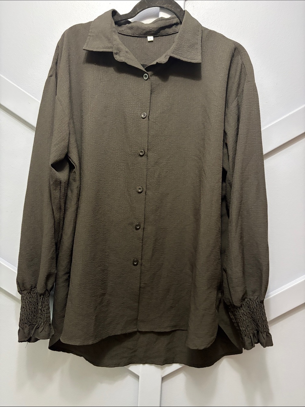 Amazon Black Long-Sleeve Button Down Shirt